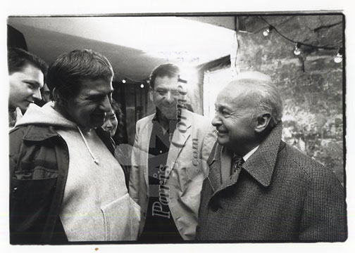 Maurice Cullaz anniversaire TJP 1992 with Al Levit and Turk Mauro, Maurice Cullaz