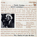 Charlie Christian with the Benny Goodman Sextet and Orchestra, Charlie Christian