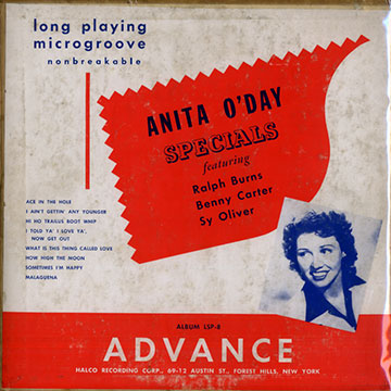 Anita O' Day specials,Anita O'Day