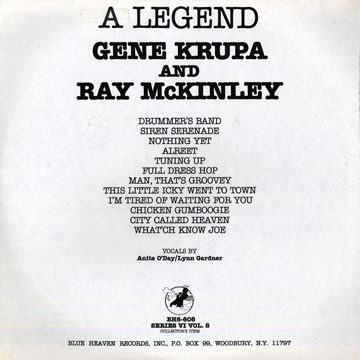 A legend,Gene Krupa , Ray McKinley