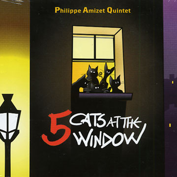 5 cats at the window,Philippe Azimet