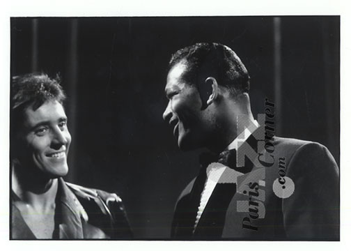 Sacha Distel et Sugar Ray Robinson dcembre 1963, Sacha Distel, Sugar Roy Robinson