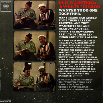 Ben Webster & 'Sweets' Edison,Harry Edison , Ben Webster