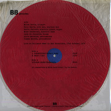 Live at Fillmore West in San Francisco, 17th october, 1970,Gary Bartz , Miles Davis