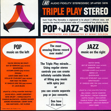 Pop +  jazz = swing,Benny Golson