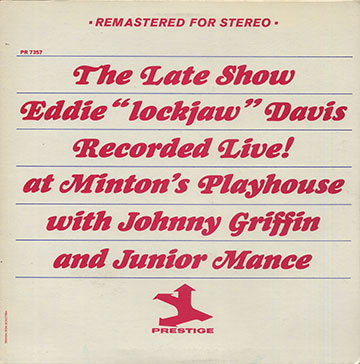 The Late Show Eddie ,Eddie Davis , Johnny Griffin