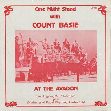 One night stand with Count Basie at the Avadon,Count Basie
