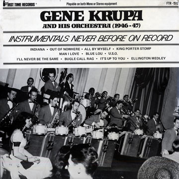 Instumentals never before on record,Gene Krupa