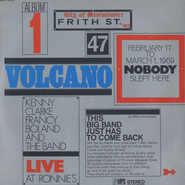 Volcano / Live At Ronnie Scott's,Francy Boland , Kenny Clarke